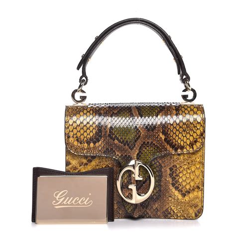 gucci python tote|Gucci python bag yellow.